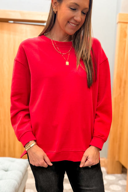 Side Slit Sweatshirt