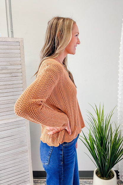Crochet Knit Sweater