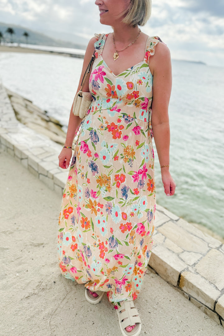 Floral Ruffle Maxi Dress