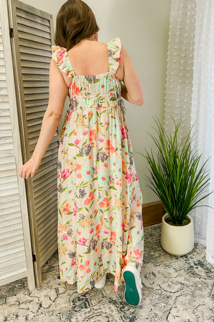 Floral Ruffle Maxi Dress