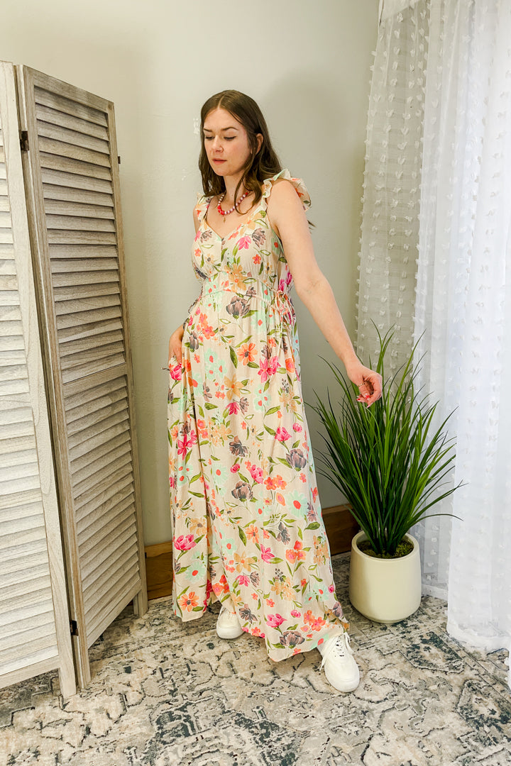 Floral Ruffle Maxi Dress