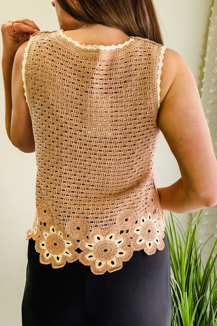 Floral Crochet Tank