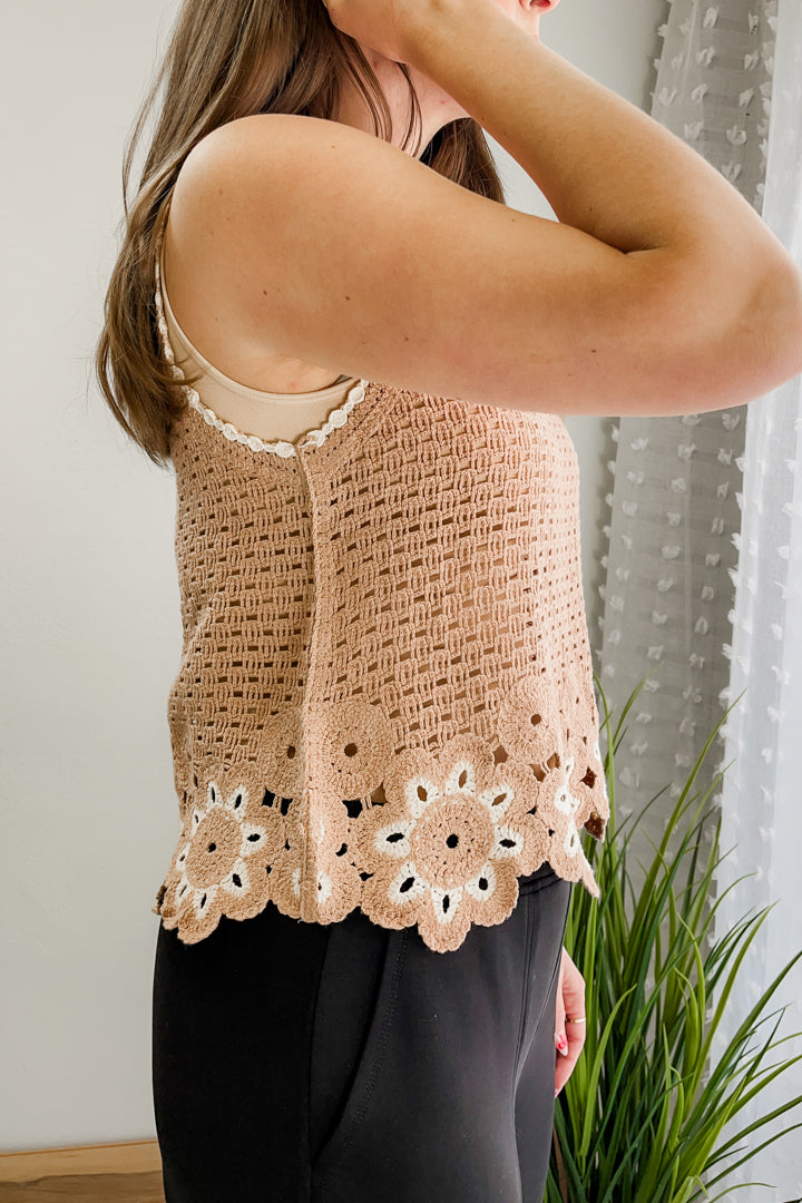 Floral Crochet Tank