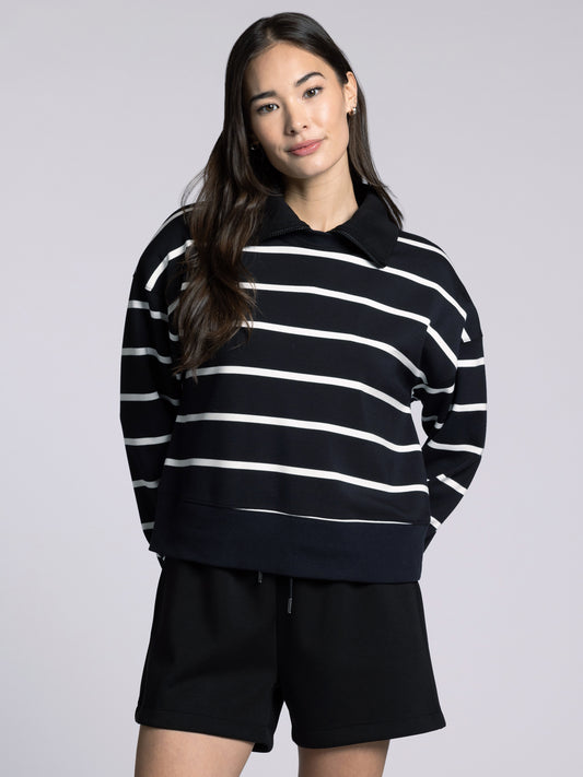 Stripe Drop Shoulder Sweatshirt