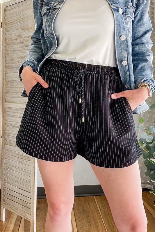 Striped Linen Shorts