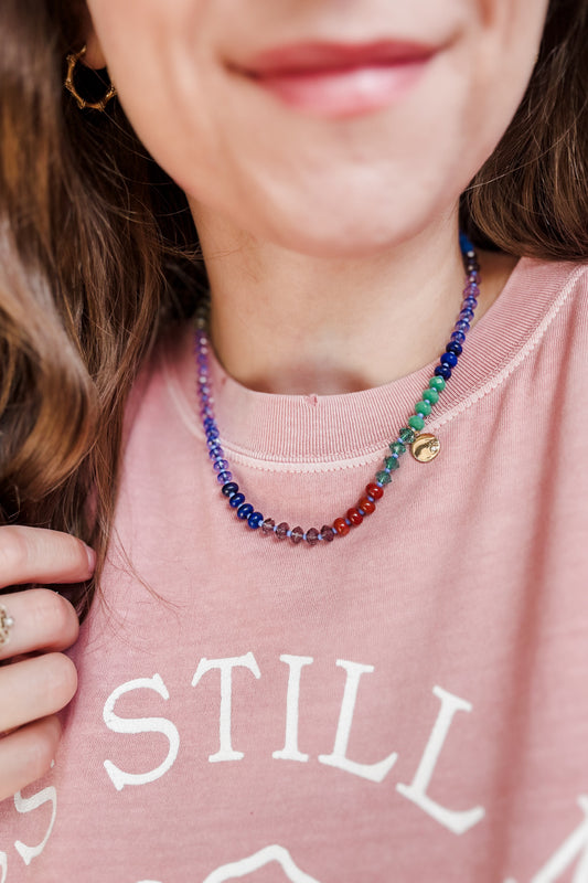 Beaded Coin Necklace