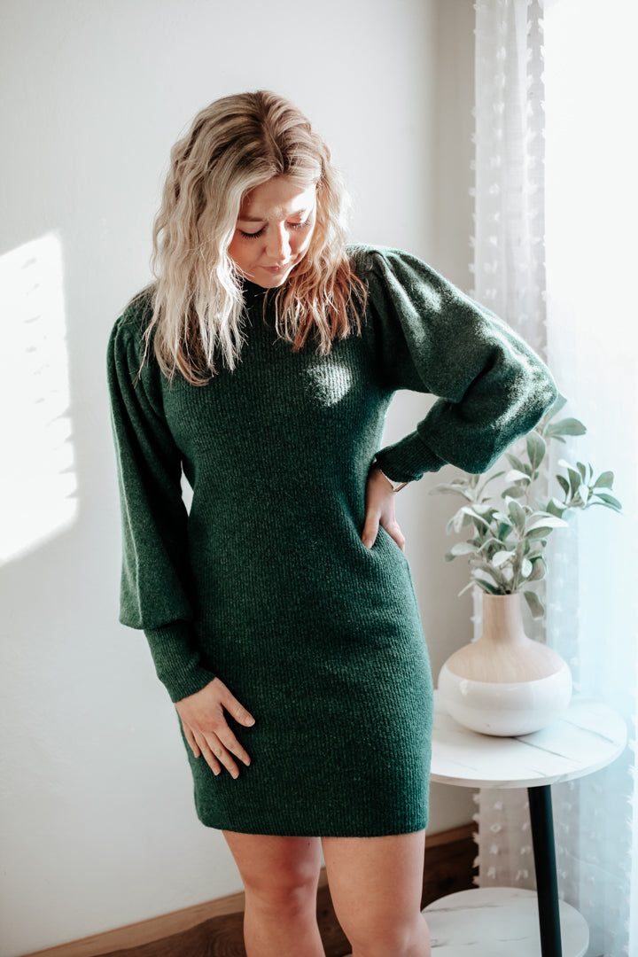 Mock neck sweater orders dresses