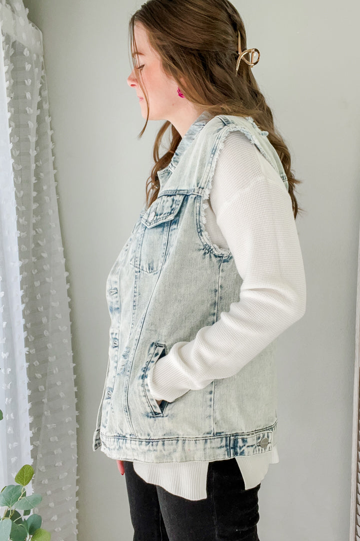 Oversized Denim Vest