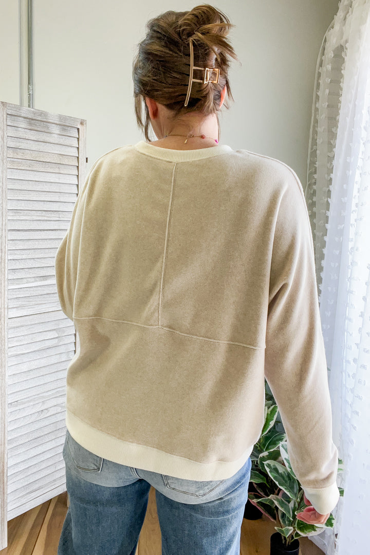 Knit Contrast Pullover