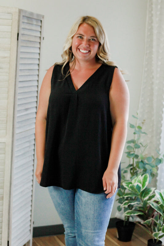 PLUS V-Neck Tank Blouse