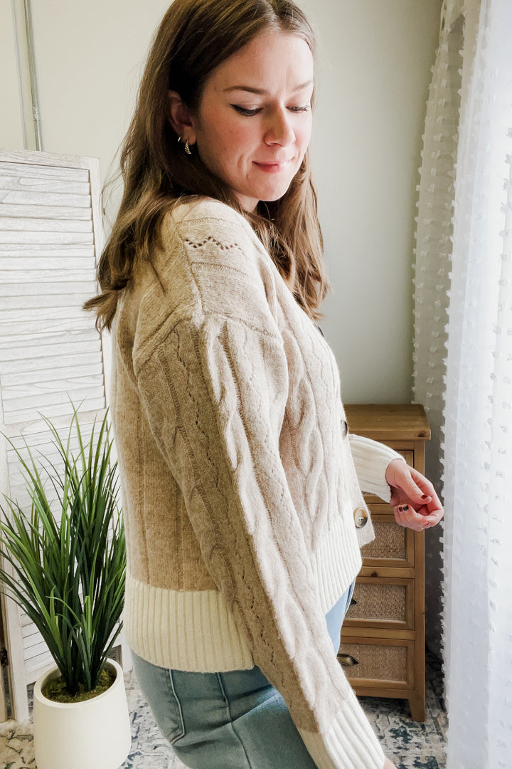 Knit V-Neck Cardigan