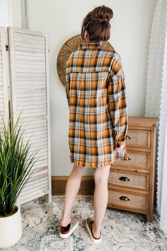 Plaid Shirt Dress