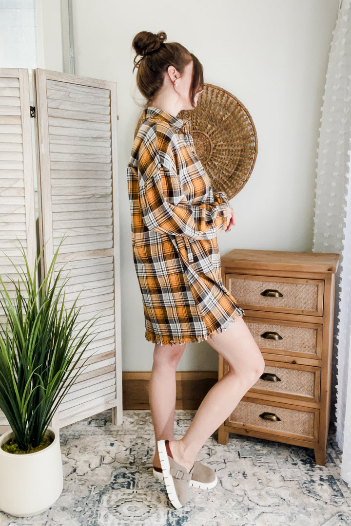 Plaid Shirt Dress