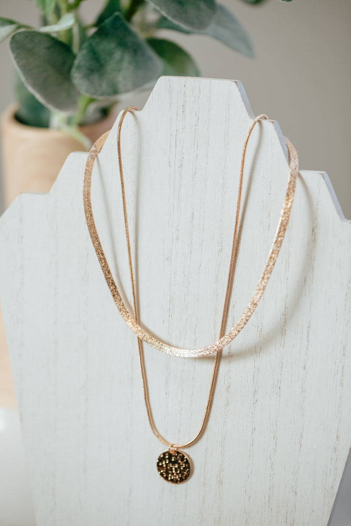Layer Snake Coin Necklace