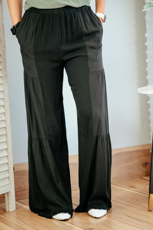 Soft Surroundings Women's Size Small Black Pleated Pull On Skinny Stretch  Pants